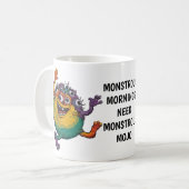 dansend monster koffiemok (Voorkant links)