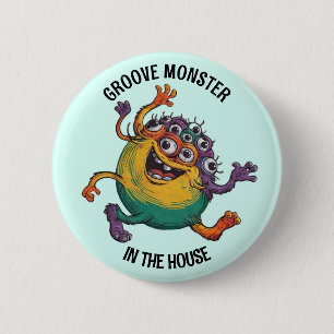 dansend monster ronde button 5,7 cm