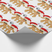 Dansend ontbijtkoek cadeaupapier (Hoek)