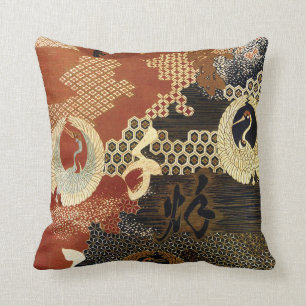 Dansend Oriental Cranes Kussen