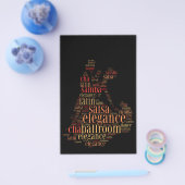 Dansend paar als woordwolk ontwerp flyer (Enkel)