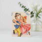 Dansend paar briefkaart (Staand voorkant)