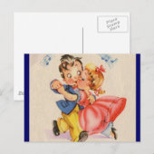 Dansend paar briefkaart (Voorkant / Achterkant)