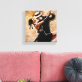 Dansend paar canvas afdruk (Insitu (Woonkamer))