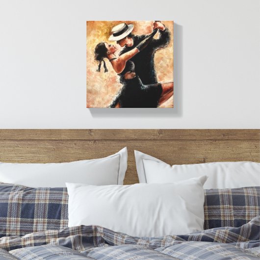 Dansend paar canvas afdruk (Insitu (Slaapkamer))