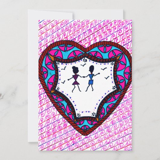 Dansend paar feestdagenkaart (Voorkant)