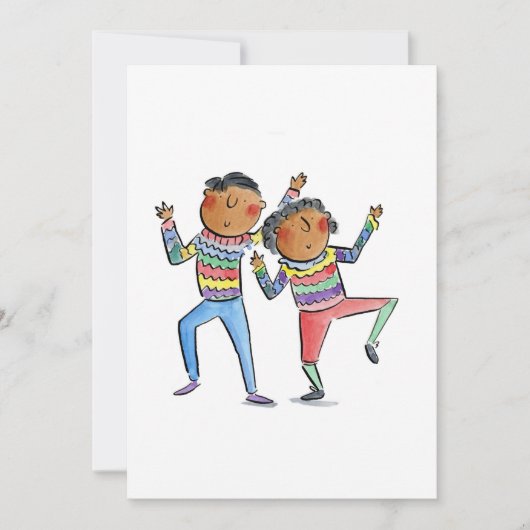 Dansend paar kaart (Voorkant)