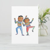 Dansend paar kaart (Staand voorkant)