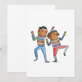 Dansend paar kaart (Voorkant / Achterkant)