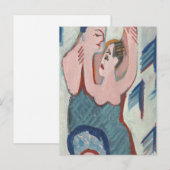 Dansend paar moderne kunst briefkaart (Voorkant / Achterkant)