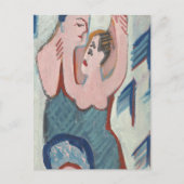 Dansend paar moderne kunst briefkaart (Voorkant)