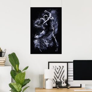 Dansend paar poster