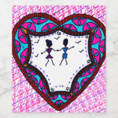 Dansend Paar Wijn Etiket (Enkel label)