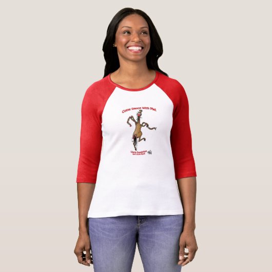 Dansend paardenkerstShirt! T-shirt (Voorkant volledig)