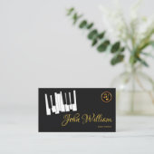 Dansend Piano Keys minimalistische Grand Pianist Visitekaartje (Staand voorkant)