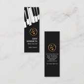 Dansend Piano Keys Music Teacher Mini Visitekaartje (Voorkant / Achterkant)