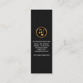 Dansend Piano Keys Music Teacher Mini Visitekaartje (Achterkant)