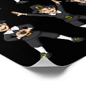 Dansend Pilgrim Thanksgiving Day Boys Girls Kind Poster (Hoek)