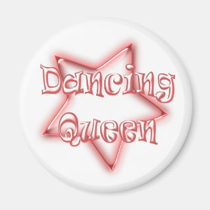 Dansend Queen Girls Pink Fridge Magnet