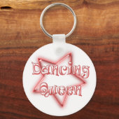 Dansend Queen Girls Pink Logo Sleutelhanger (Voorkant)