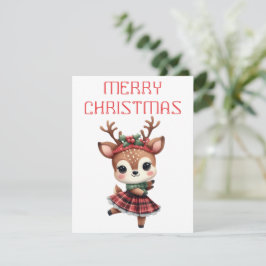 Dansend rendierkalf - kerstkaart