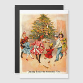 Dansend rond de kerstboomvakantiekaart (Voorkant / Achterkant)