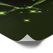 Dansend röntgenskelet - Lime Green Poster (Hoek)