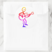 Dansend SAM Round 3-inch x 3-inch Sticker 6-pack (Tas)