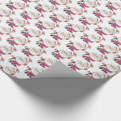 Dansend Santas Small Wrapping Paper Cadeaupapier (Hoek)