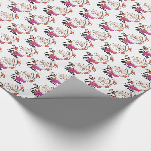Dansend Santas Small Wrapping Paper Cadeaupapier (Hoek)