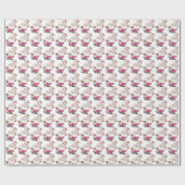 Dansend Santas Small Wrapping Paper Cadeaupapier (Vlak)