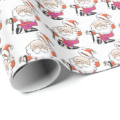 Dansend Santas Small Wrapping Paper Cadeaupapier (Rol Hoek)