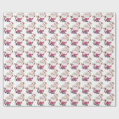 Dansend Santas Wrapping Paper Cadeaupapier (Vlak)