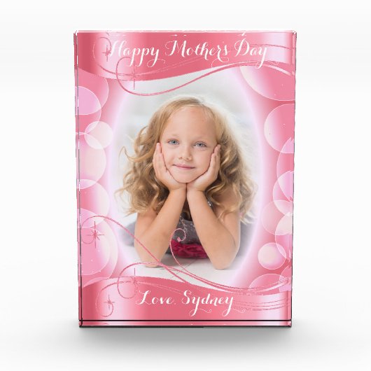 Dansend script in  roze - DIY-fotosjabloon Fotoblokken (Voorkant)