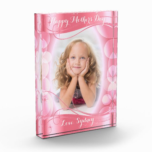 Dansend script in  roze - DIY-fotosjabloon Fotoblokken (Links)