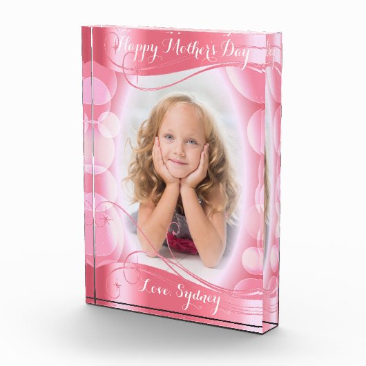 Dansend script in  roze - DIY-fotosjabloon Fotoblokken (Rechts)