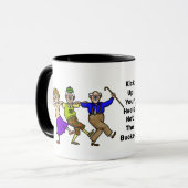 Dansend Senior Citizens Funny Mug Mok (Voorkant links)