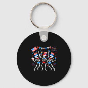 Dansend skelet 4 juli Amerika Amerikaans Sleutelhanger