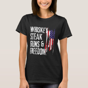 Dansend Skelet 4 juli Amerikaanse Vlag Skellie T-shirt