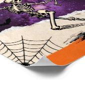 Dansend skelet Aanpasbare Halloween-feest Poster (Hoek)