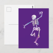 Dansend Skelet Aquarel Briefkaart (Voorkant / Achterkant)