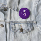 Dansend Skelet Aquarel Ronde Button 5,7 Cm (In situ)