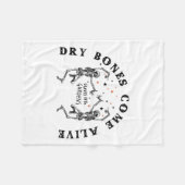 Dansend Skelet Droge Botten komen tot leven Bijbel Fleece Deken (Voorkant (Horizontaal))