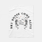 Dansend Skelet Droge Botten komen tot leven Bijbel Fleece Deken (Voorkant)