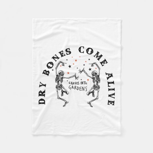 Dansend Skelet Droge Botten komen tot leven Bijbel Fleece Deken (Voorkant)