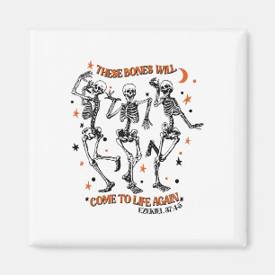 Dansend Skelet Droge Botten komen tot leven Bijbel Magneet