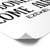 Dansend Skelet Droge Botten komen tot leven Bijbel Poster (Hoek)