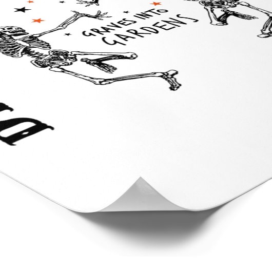 Dansend Skelet Droge Botten komen tot leven Bijbel Poster (Hoek)