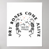 Dansend Skelet Droge Botten komen tot leven Bijbel Poster (Voorkant)
