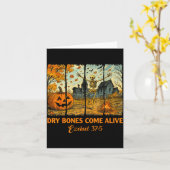 Dansend Skelet Droge Botten Komen tot Leven Christ Kaart (Gele Bloem)